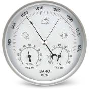 ZVD - Baromètre à Cadran avec Thermomètre Hygromètre