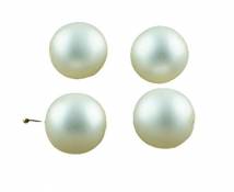 4pcs Extra Large Mat Perle d'Imitation Blanche Verre tchèque Perles Rondes en 16mm