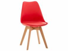 Chaise de salle à manger / cuisine linares , rouge/plastique