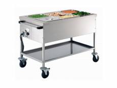 Chariot bain-marie professionnel - 3 x gn 1/1