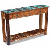 Chunhelife Table console 120 x 30 x 76 cm Bois de récupération