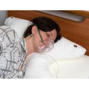 Clinibed - Oreiller ergonomique pour patient ventilé - 80 cm - Blanc - Blanc