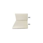 Concept-usine - Housses de coussins blanc pour miami et sunset 6 places - white