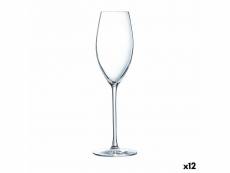 Coupe de champagne luminarc grand chais transparent verre (240 ml) (12 unités)
