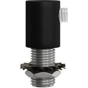 Creative Cables - Serre-câble cylindrique en métal avec tige, écrou et rondelle - 2 pièces Noir - Noir