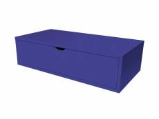 Cube de rangement bois 100x50 cm + tiroir bleu foncé