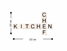 Décoration murale meno bois motif 'kitchen, chef'