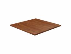 Dessus de table carré marron foncé90x90x2,5cm bois chêne traité