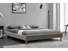 Gregory - solide et confortable sommier tapissier gris + pieds en 20 cm pour matelas en 180x200 - 2 x 13 lattes - montage rapide et facile - revetemen
