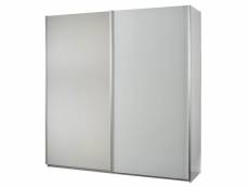 Izia blanche - armoire 2 portes coulissantes avec miroir