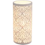 Lampe de table côté salle à manger décor motif lampe porcelaine dans un ensemble comprenant des ampoules led