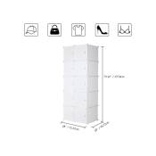 L&h-cfcahl - 10 étagères de rangement empilables en plastique cube organisateur de cube conception armoire de placard modulaire multifonctionnelle