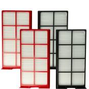 Lot de filtres compatible avec Zehnder ComfoD 250, 225, 200 appareil de ventilation - Filtre à air G4 / F7 (4 pcs), Blanc / Rouge / Noir - Vhbw