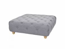 Magnifique meubles famille buenos aires pouf tissu 80 x 80 x 30 cm gris clair