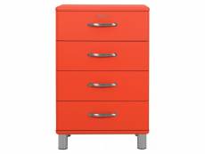 Malibu - petit meuble de rangement vintage l60cm - couleur - rouge