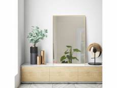 Miroir mural novoli rectangulaire 72 x 52 cm doré