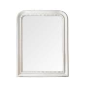 Miroir trumeau - H 78 x L 58,5 x E 2,8 Bordures de 7 - blanc - Résine
