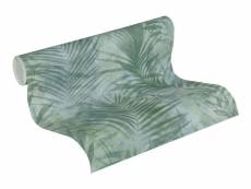 Papier peint feuilles de palmier vert grisé - as-374111 - 53 cm x 10,05 m AS-374111