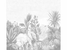 Papier peint panoramique jungle gris - 159061 - 3 x