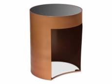 Paris prix - table d'appoint design "sela" 50cm cuivre & noir