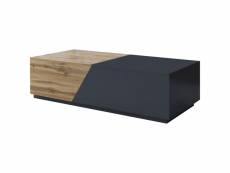 Pitt - table basse - 124 cm - style industriel - bestmobilier - bois et gris