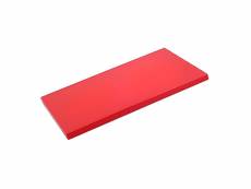 Planche à découper épaisse en fibre coloris rouge - longueur 40 x profondeur 30 x hauteur 1.5 cm