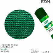 Rouleau de filet de protection couleur verte 90gr 2x50m EDM