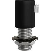 Serre-câble cylindrique en métal avec tige, écrou et rondelle - 2 pièces Noir - Noir