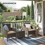 Songmics - Salon de Jardin Extérieur, Ensemble de