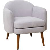 Svita - johan fauteuil lounge fauteuil rembourré accoudoirs moderne gris clair
