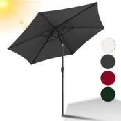 Swanew - Parasol de Jardin Dia 270 cm Strucutre en Métal Robuste Anti-UV, Gris, Parapluie hawaïen, Parapluie d'extérieur - gris