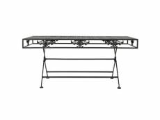 Table basse pliante style vintage métal 100 x 50 x 45 cm noir 245927