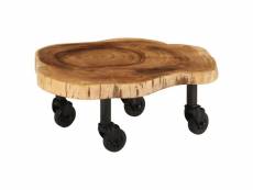 Table basse table de salon | bout de canapé bois d'acacia massif 60 x 55 x 25 cm meuble pro frco79257
