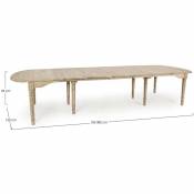 Table extensible en bois naturel Bedford