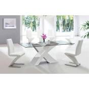 Table repas "Mona" - 200 x 90 x 75 cm - Blanc