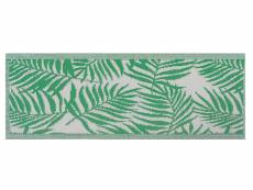 Tapis extérieur vert au motif feuilles de palmier 60 x 105 cm kota 192780