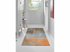Tapis pour couloir rustic tx orange 80 x 200 cm tapis de salon moderne design par kleen tex