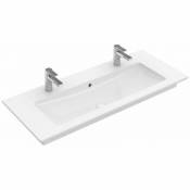 Venticello - Meuble lavabo 1200x500 mm, avec trop-plein, 2 trous de robinetterie, CeramicPlus, blanc alpin 4104CKR1 - Villeroy&boch