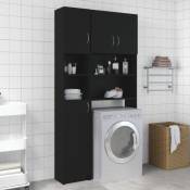 Vidaxl - Armoire de salle de bain Noir 32x25,5x190