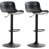 2 ensembles de selles avec design moderne et siège linéaire + reproches de pied dans différentes couleurs colore : noir