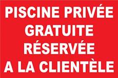 adhesif concept Piscine privée Gratuite réservée