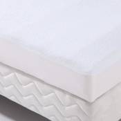 Alèse forme housse imperméable Transalese éponge 100% coton - 90 x 200 cm - Blanc