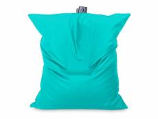 Big pouf similicuir indoor turquoise happers 3710997