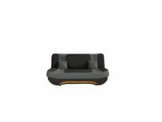 Canapé en lit convertible avec coffre 3 places de rangement relax - clic clac, banquette - en tissu feba (noir + gris (alova 04+alova 10)) FR04113