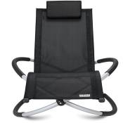 Casaria - Chaise longue à bascule acier laqué fauteuil