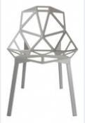 Chaise empilable Chair One / Métal - Magis gris en métal