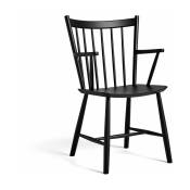 Chaise en bois de chêne noir avec accoudoirs - HAY