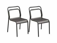 Chaises en aluminium eos (lot de 2) graphite