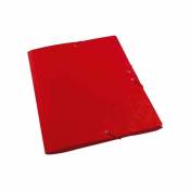 Chemise a2 compact carton gaufré nº12 caoutchouc simple 72x52 cm rouge - Mariola