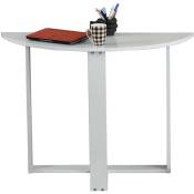 Cotecosy - Table console demi-cercle Arothos L106cm Blanc - Blanc